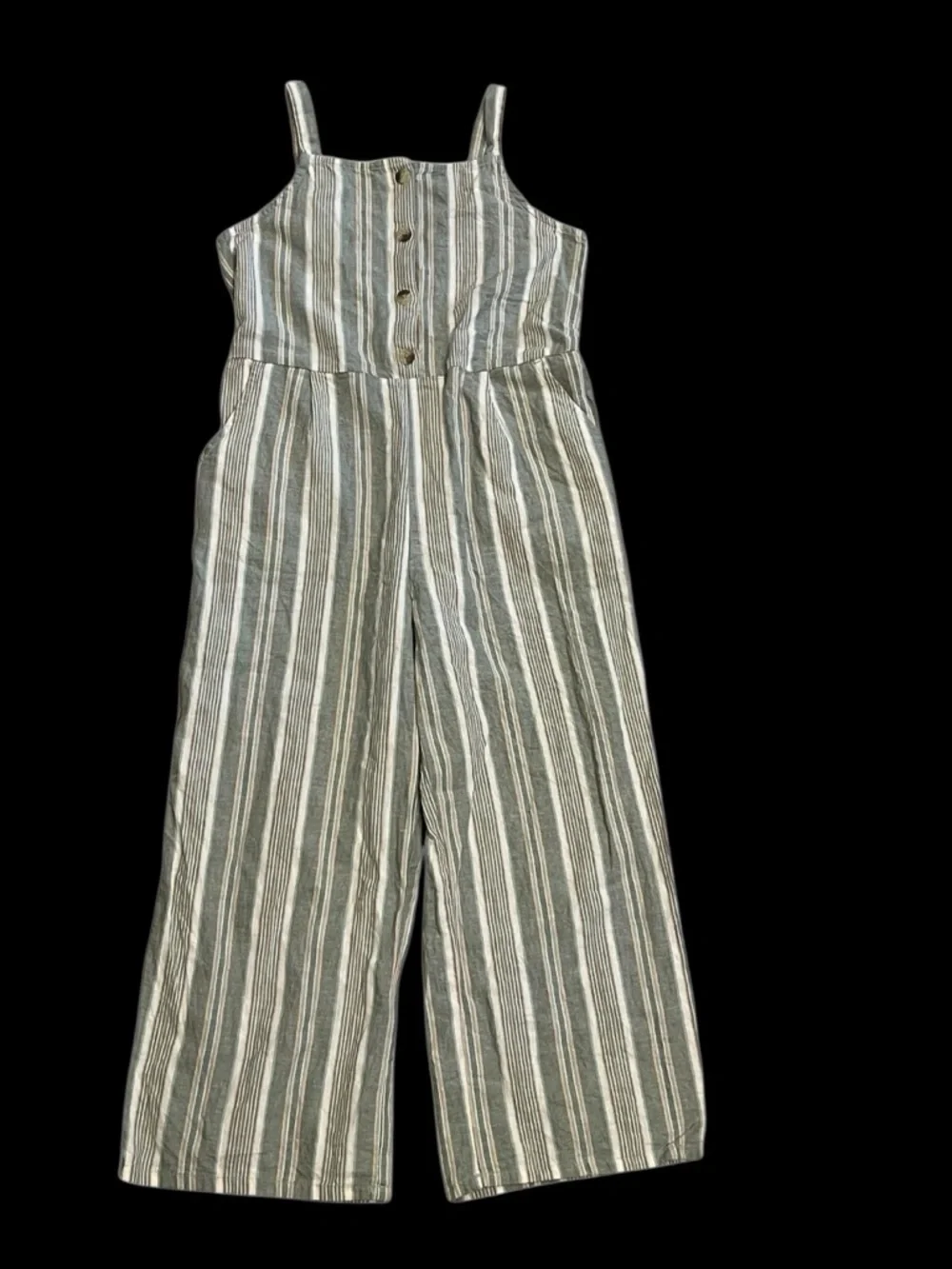 OshKosh B'gosh Gray & White Striped Girls' Cropped Jumper